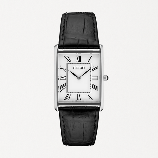 Seiko Essentials Black Cuir - SWRO49