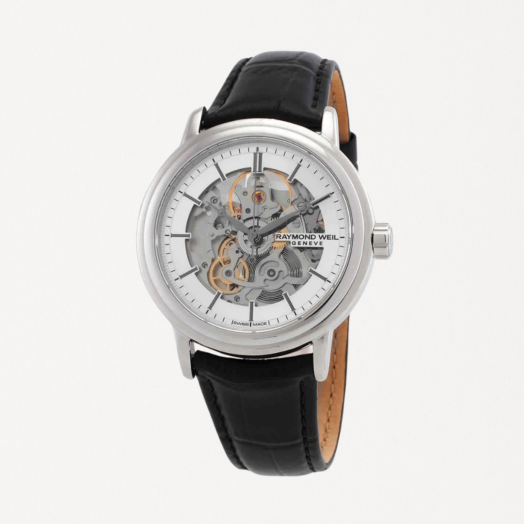 Raymond Weil Maestro Squelette Black Cuir - 2815-STC-65001
